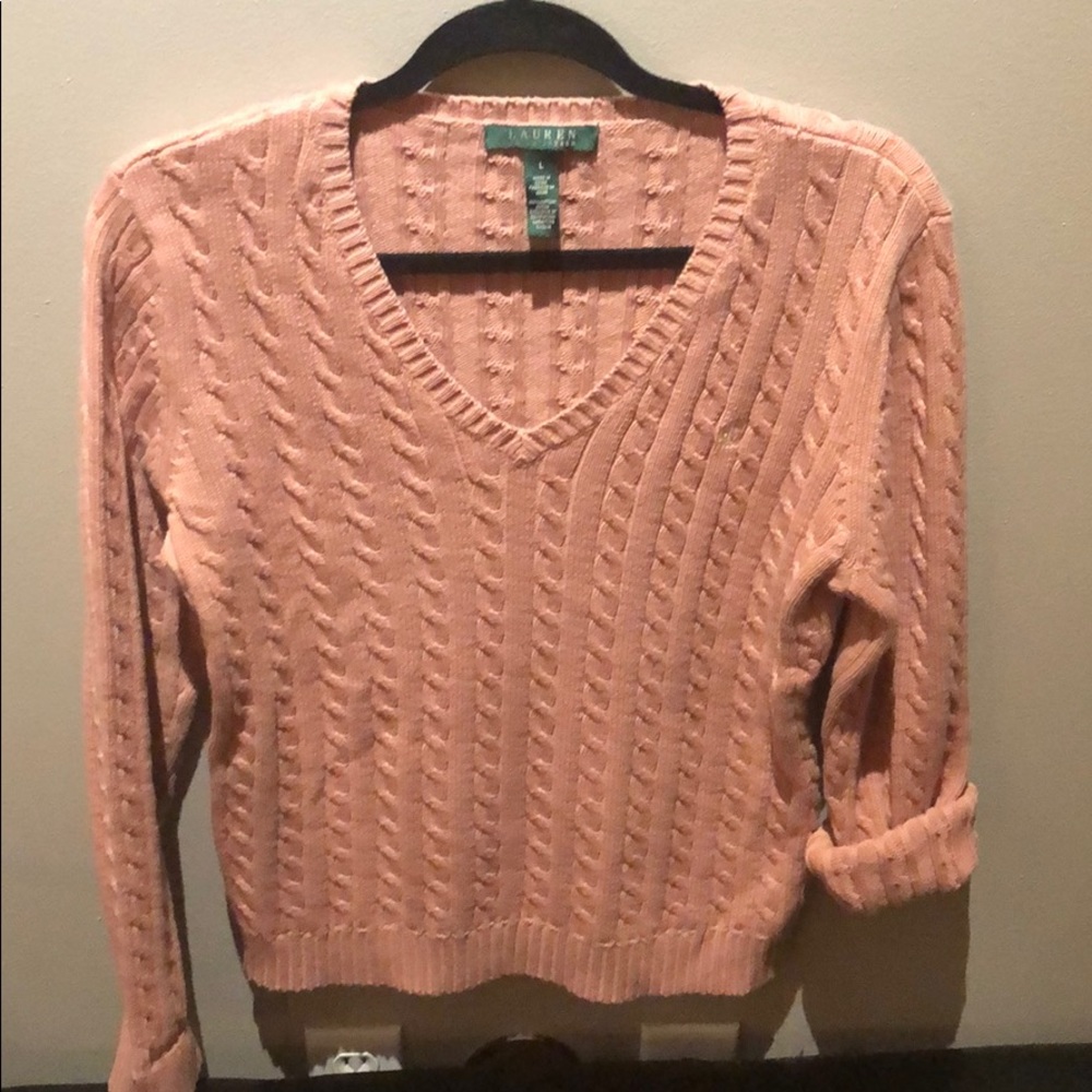 Loungey pink Ralph Lauren V-Neck